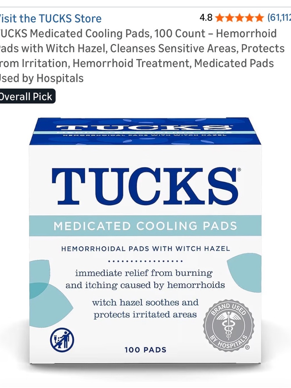 TUCKS Medicated Cooling Pads